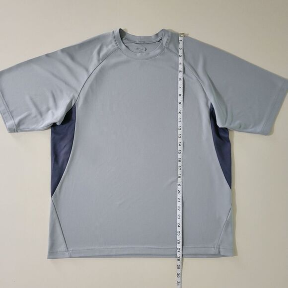 Ash City Performance Men's Mesh Gray Knit Crewneck Top - Picture 4 of 10